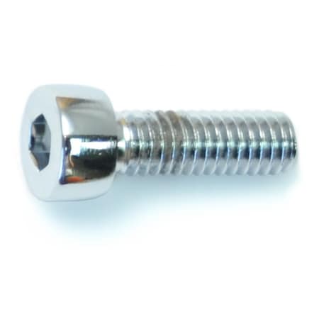 M4-0.70 Socket Head Cap Screw, Chrome Plated Steel, 12 Mm Length, 10 PK